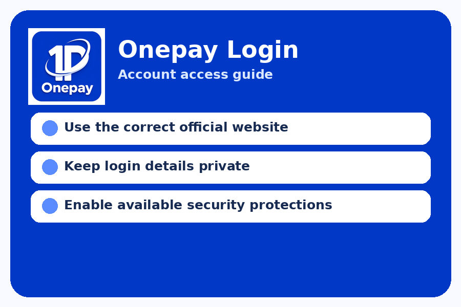 onepay login kaise kare